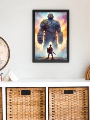 DIGITAL PRINT | Imagination Series | Childrens room art | Fantasy Warrior Watercolor | Epic fantasy art | Heroic Adventure Art Print