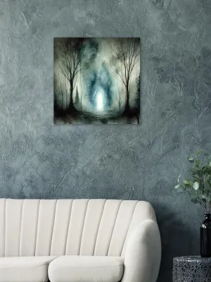 Arcane gateway | Portal within the forest | Enigmatic Fantasy Landscape Painting | Atmospheric Arcane Decor | Wall Art Print Home Decor