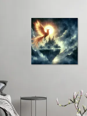 Majestic Phoenix & Floating Castle | Enchanting Fantasy Art Print | Fantasy Art Gift | Wall Art Print Home Decor