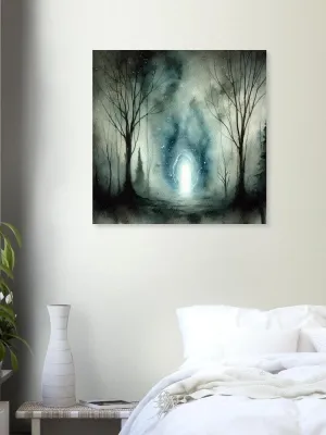Arcane gateway | Portal within the forest | Enigmatic Fantasy Landscape Painting | Atmospheric Arcane Decor | Wall Art Print Home Decor